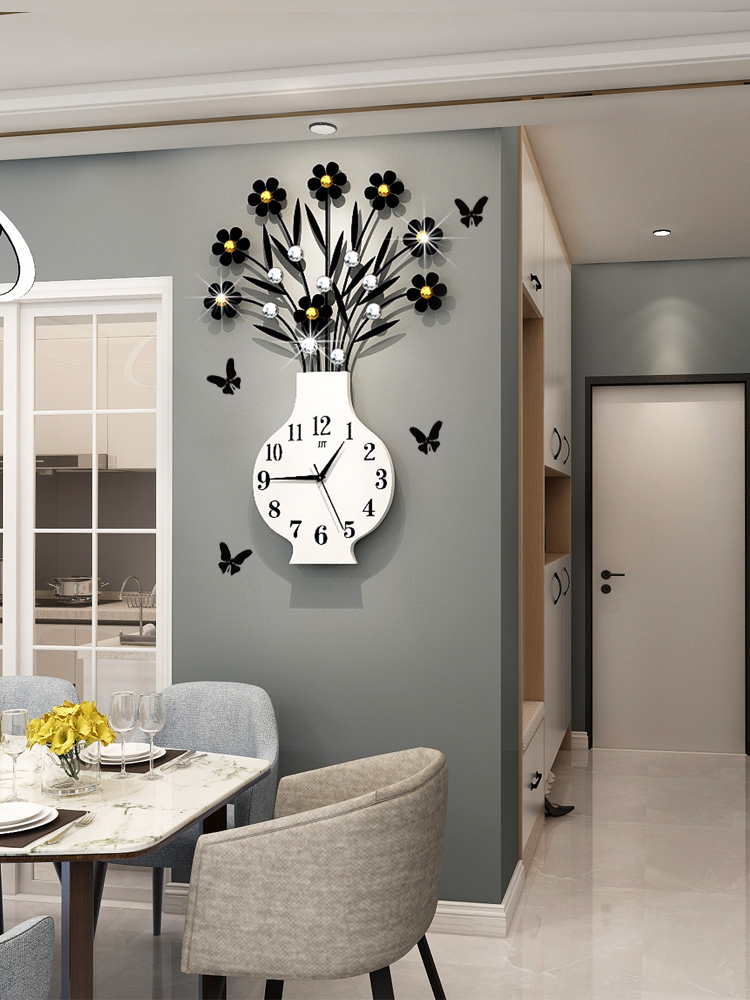 Modern simple watch creative living room wall clock Household fashion hanging watch art clock Bedroom mute personality decoration