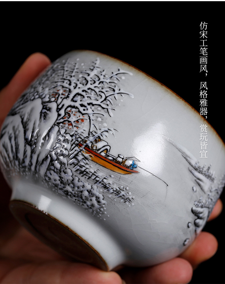 By patterns kung fu tea cup master cup move large pure manual hand - made jingdezhen your up with a cup of tea