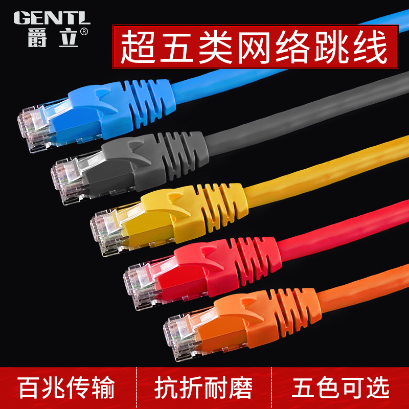 Jue Li super five network cable finished network jumper Home computer office external network broadband cat5e high-speed connection
