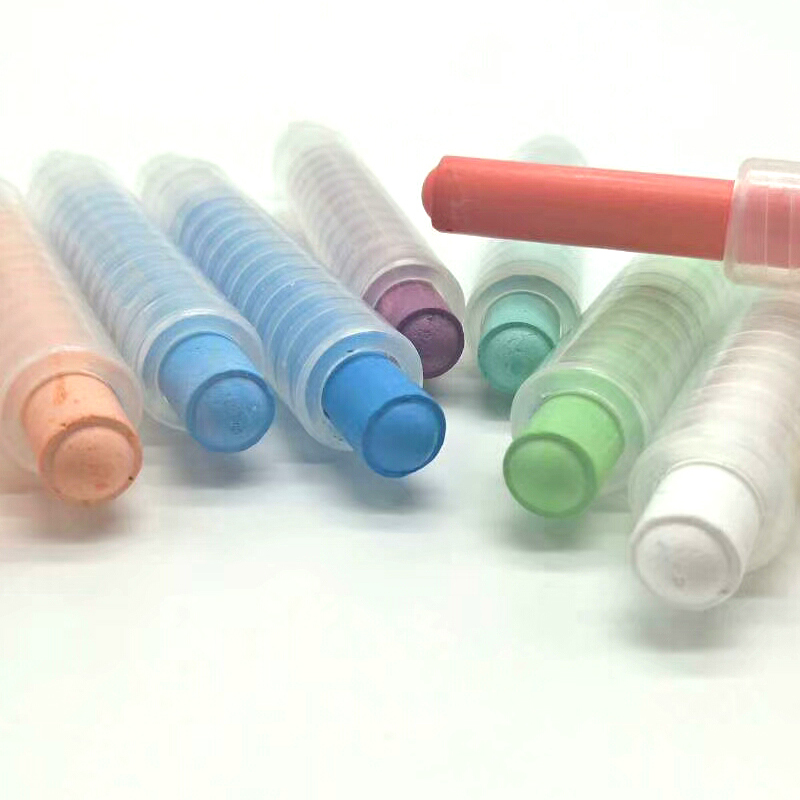 Water-soluble dust-free chalk High quality transparent pen holder Chalk clip rotating children's graffiti pen sleeve