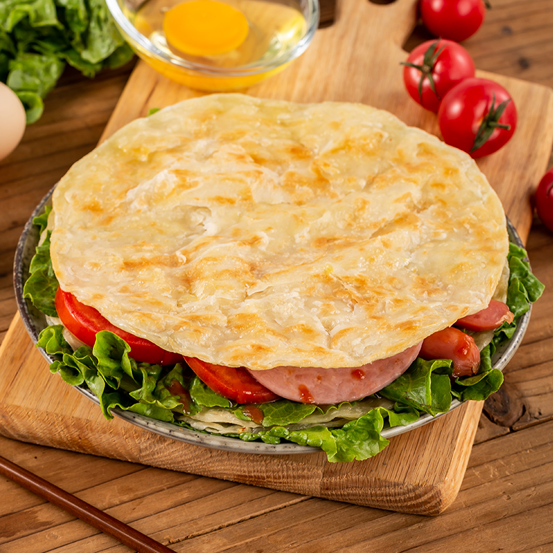 亚明食品 原味手抓饼 1200g（10片）*2件 天猫优惠券折后￥19.9包邮 葱香可选