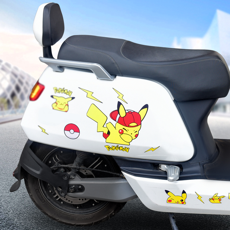 Electric motorcycle sticker Mavericks battery car decoration personality scratch cover sticker Yadi Bell animation waterproof sticker