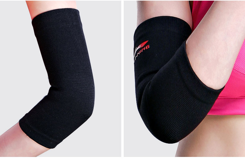Chính hãng Li Ning Elbow Bộ giáp bảo vệ đàn hồi cao Ấm áp thể thao thoáng khí Chạy bóng rổ Trục và nam Thiết bị bảo vệ băng thun hỗ trợ khớp gối