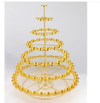 Ghee lamp lamp holder 108 lamp frame 4 hours ghee lamp lamp frame metal material temple golden lamp stand for sale