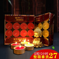 12 hours ghee lamp Buddha candle for Buddha Former aluminum shell ghee oil lamp home for light 32 grain box