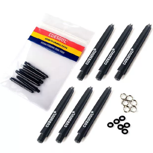 CUESOUL chính hãng 2BA nylon phi tiêu que 35mm đen trắng đuôi que 6 / bộ - Darts / Table football / Giải trí trong nhà bộ 6 phi tiêu