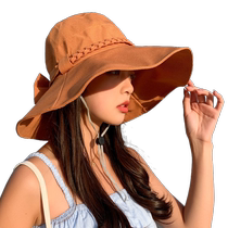 Fishermans hat womens day system Korean version 100 hitch student sunscreen sun hat large brim hat children spring and summer trendy ocean qi