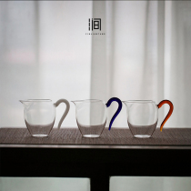  Heat-resistant and anti-scalding glass handle Fair cup Japanese-style tea dispenser Tea Sea household tea making tea ceremony tea set accessories