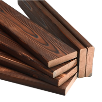 Mingtu Board Carbonized Wood Anticorrosive Wood American Douglas Fir Outdoor Flooring Waistboard Balcony Custom Pavilion
