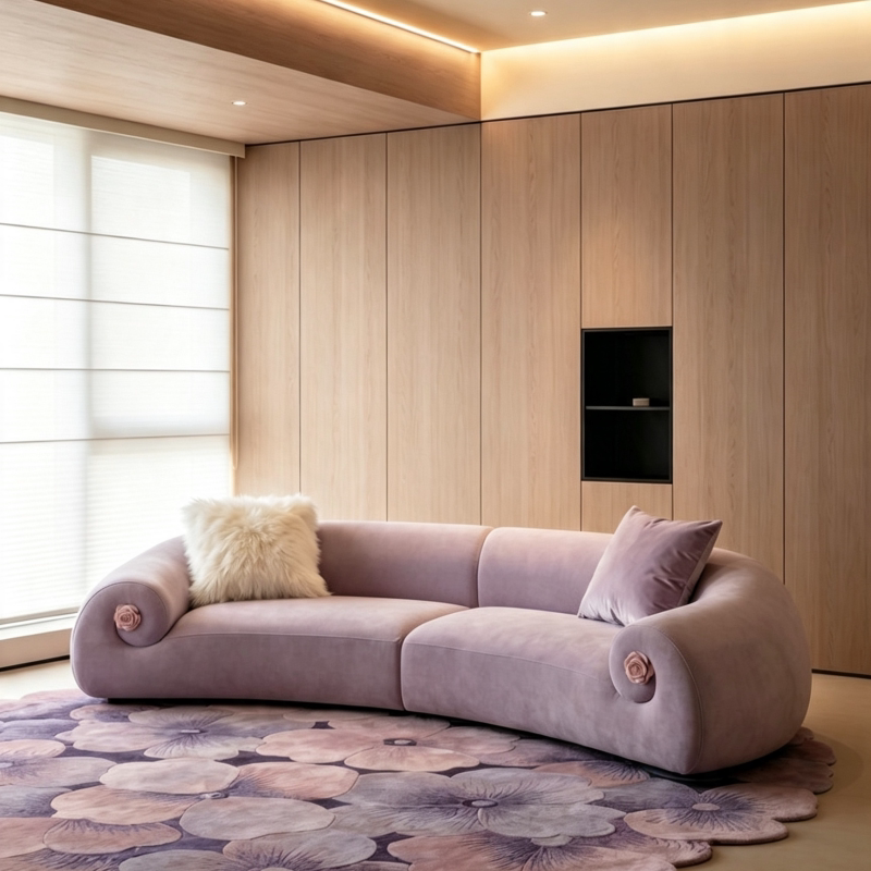 Simple, Embracing Design, Italian-Style, Light Luxury, Large Flat Floor 2026 New Model, Internet-Famous Multi-Person Fabric Sofa Simple, Embracing Design, Italian-Style, Light Luxury, Large Flat Floor 2026 New Model, Internet-Famous Multi-Person Fabric Sofa