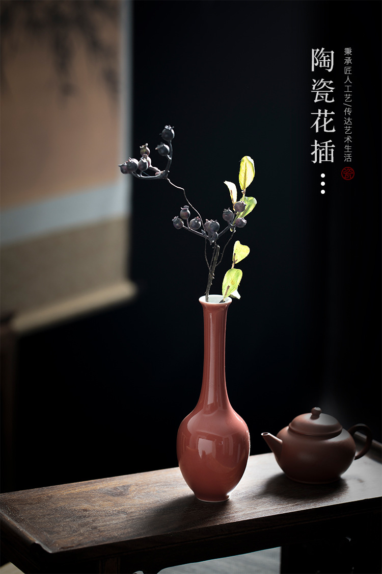New Chinese style hand - made ceramic flower tea flower cut jewelry blue and white porcelain bottle household furnishing articles hydroponic flowers