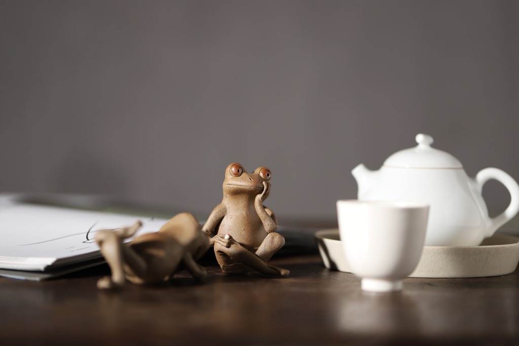 The stars light manual ceramic seats in furnishing articles furnishing articles pet frog tea tea tea tea pet accessories creative simulation