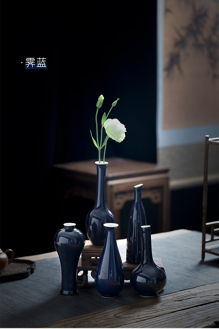 New Chinese style hand - made ceramic flower tea flower cut jewelry blue and white porcelain bottle household furnishing articles hydroponic flowers