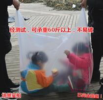 Wholesale large number Food grade transparent bag Back to heart bag Machia bag Moving bag Thickened Plastic Bag Dust Resistant Moisture