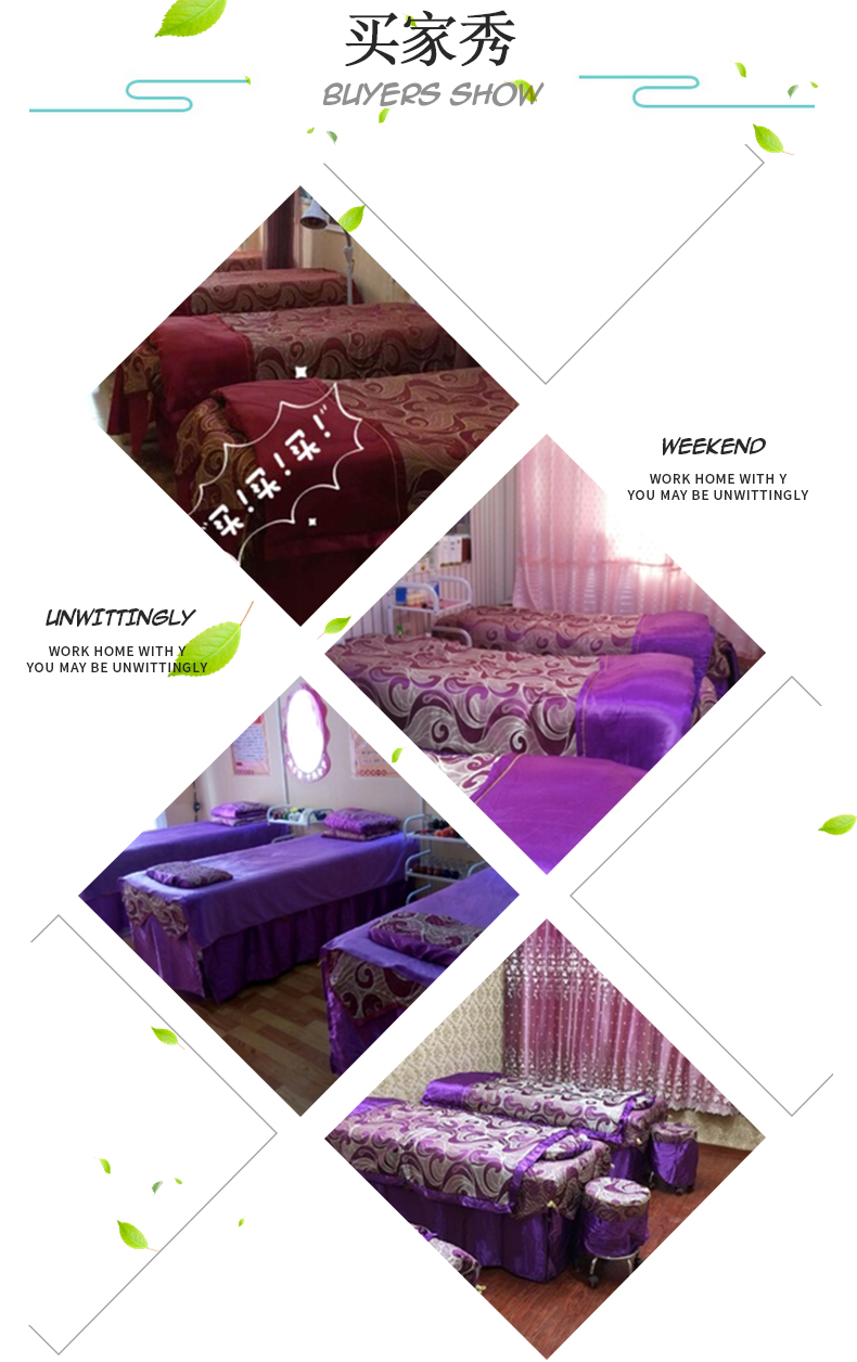 Kale Beauty khăn trải giường gia đình bốn phong cách châu Âu thẩm mỹ viện với phương pháp điều trị massage tùy chỉnh tấm đục lỗ - Trang bị tấm giá khăn trải giường spa