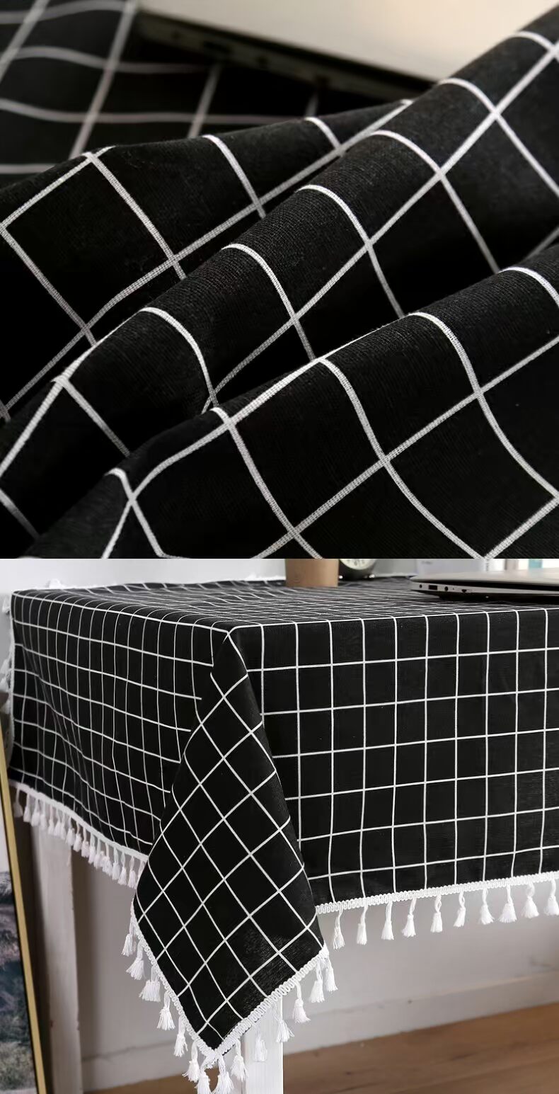 Bàn cà phê hình chữ nhật khăn trải bàn bằng vải cotton - Khăn trải bàn khăn trải bàn hoa văn