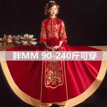 Large size Xiuhe clothing autumn bride pregnant women thin He Xiu clothing winter thick 200kg fat MM Xiuhe Chinese style