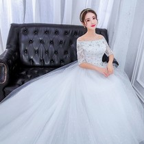 Pregnant women light wedding dress plus fat plus size thin 2020 new thick arm European temperament fat mm forest dress