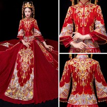 Xiuhe clothing 2021 new Chinese bridal dress wedding wedding dress female Xiuhe thin section out of the dress large size kimono summer