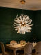 French-Style Light Luxury Round Glass Chandelier, High-End Artistic Dandelion Designer Villa American-Style Living Room Dining Room Chandelier