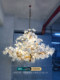 2026 New Light Luxury Living Room Chandelier, High-End French Floral Villa Staircase Art Lamp, All-Copper Dining Room Lighting Fixtures