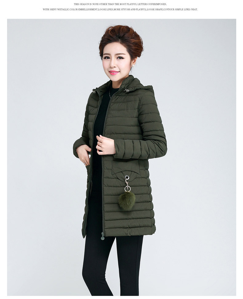 Quần áo cotton, áo khoác cotton đầu xuân, áo khoác cotton mới cho nữ, phần dài, mỏng, kích thước lớn, nhẹ và xuống, áo khoác cotton, quần áo mùa đông, chống mùa - Bông áo phao nữ 2020