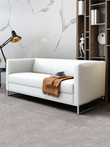 Office sofa simple coffee table combination modern reception room meeting three people white single clothing store Sofa