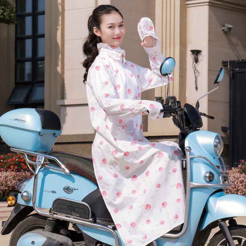 Sun protection shawl women's summer UV protection zipper sun protection clothing pure cotton cycling practice driving physical sun protection artifact