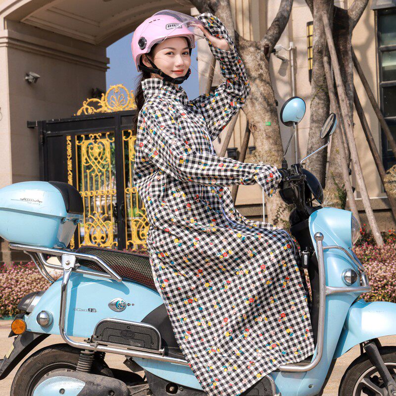 Electric car sun protection clothing long battery car riding sun protection clothing whole body female summer leg sun protection artifact anti-light