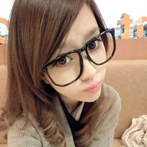 Big round face glasses frame myopia women tide big black frame glasses men flat mirror Korean full frame retro eye frame frame frame