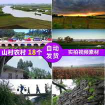 Mountain village rural countryside field broken house farming new rural rice field fence wall HD real shot video material