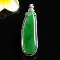 Natural Emerald A Cargo 18K Gold Drill Inlaid With Ruyi Fu Melon Pendant Female Money Chain Private Customized Live