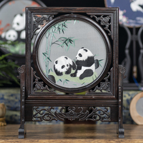 Chinese specialties give foreigners Chengdu special gifts Shu embroidery hand-embroidered ornaments giant panda national style commemorative gifts