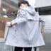 áo khoác mùa thu nam Hàn Quốc phiên bản của xu hướng sinh viên đẹp trai vừa có độ dài nam thân áo khoác mùa xuân mùa thu thiếu niên áo gió 