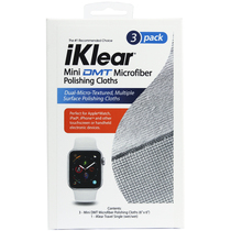 iKlear IK-3DMT Travel Size Antibacterial Microfiber Cloth Cell Phone Tablet Glasses Cleaning (3 Pack)