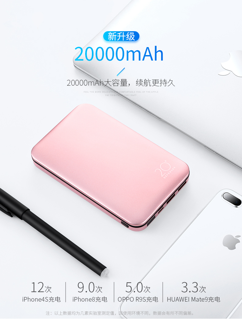 Sạc Po 20000M mA thuận tiện mỏng OPPO vivo dung lượng lớn phổ biến điện thoại di động sáng tạo dễ thương phụ trách đèn flash 20000m x điện thoại của Apple iphone xung điện Po chuyên trách nhanh - Ngân hàng điện thoại di động giá sạc dự phòng