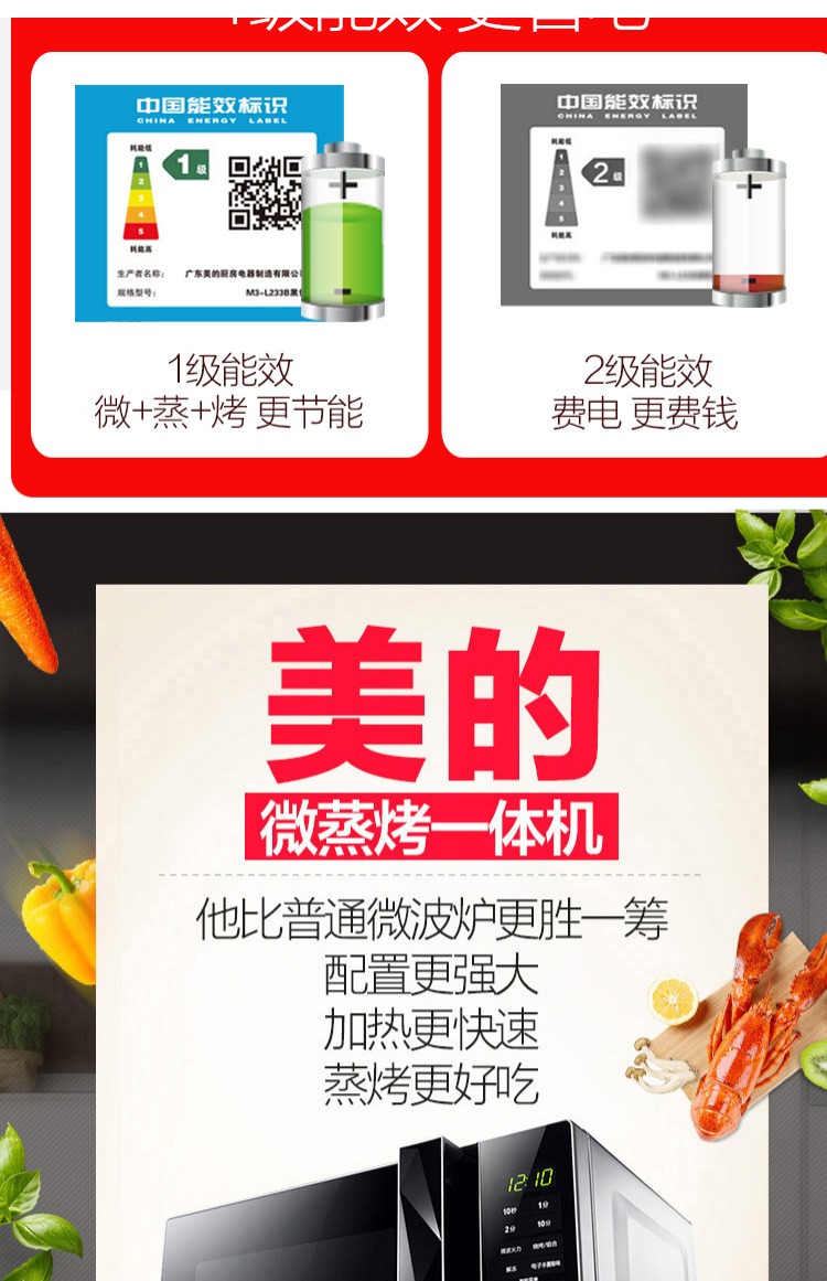 lò hấp nướng đối lưu panasonic Lò vi sóng thông minh Midea / Midea M3-L233B lò nướng phẳng ánh sáng tích hợp 20L chính hãng cung cấp đặc biệt lò nướng bosch hbg635bb1