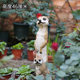 Outdoor garden decoration, courtyard layout ornaments, yard gardening decoration, simulated animal meerkats and mongoose ornaments