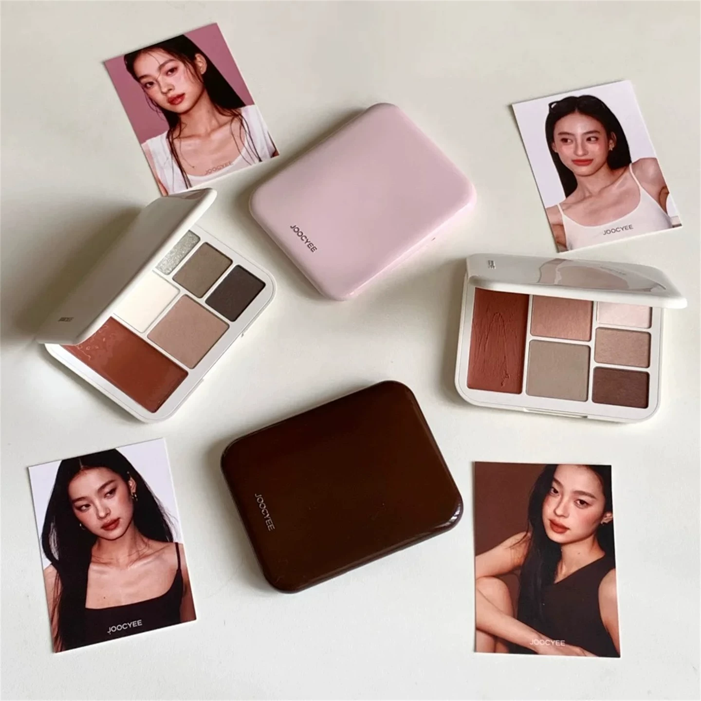 Joocyee, complex eye shadow reusable, lipstick, face blush