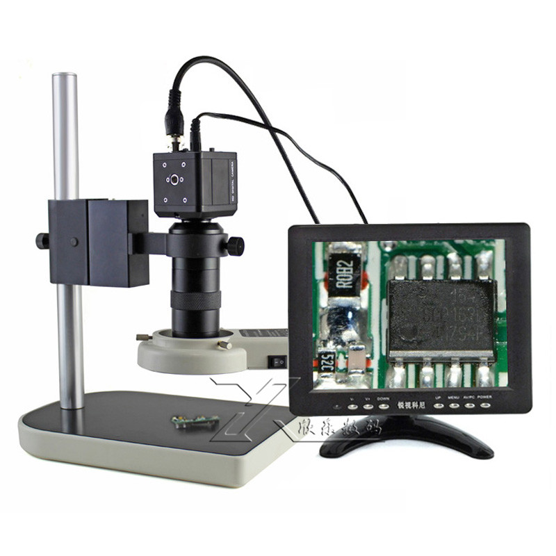 Desktop reading digital maintenance welding mobile phone circuit board diamond waist code electronic video magnifying glass with light integrated