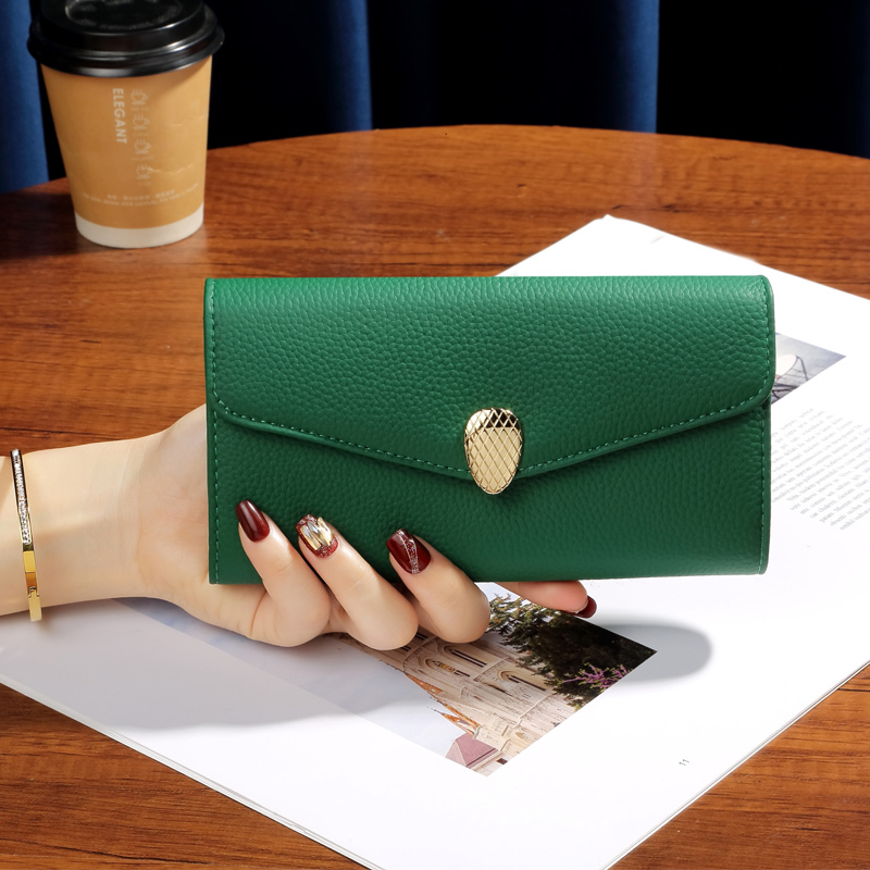 Original Design Genuine Leather Long Wallet for Women, Elegant 2026 New Style Soft Cowhide Large Capacity Wallet for Holding Mobile Phones and Banknotes