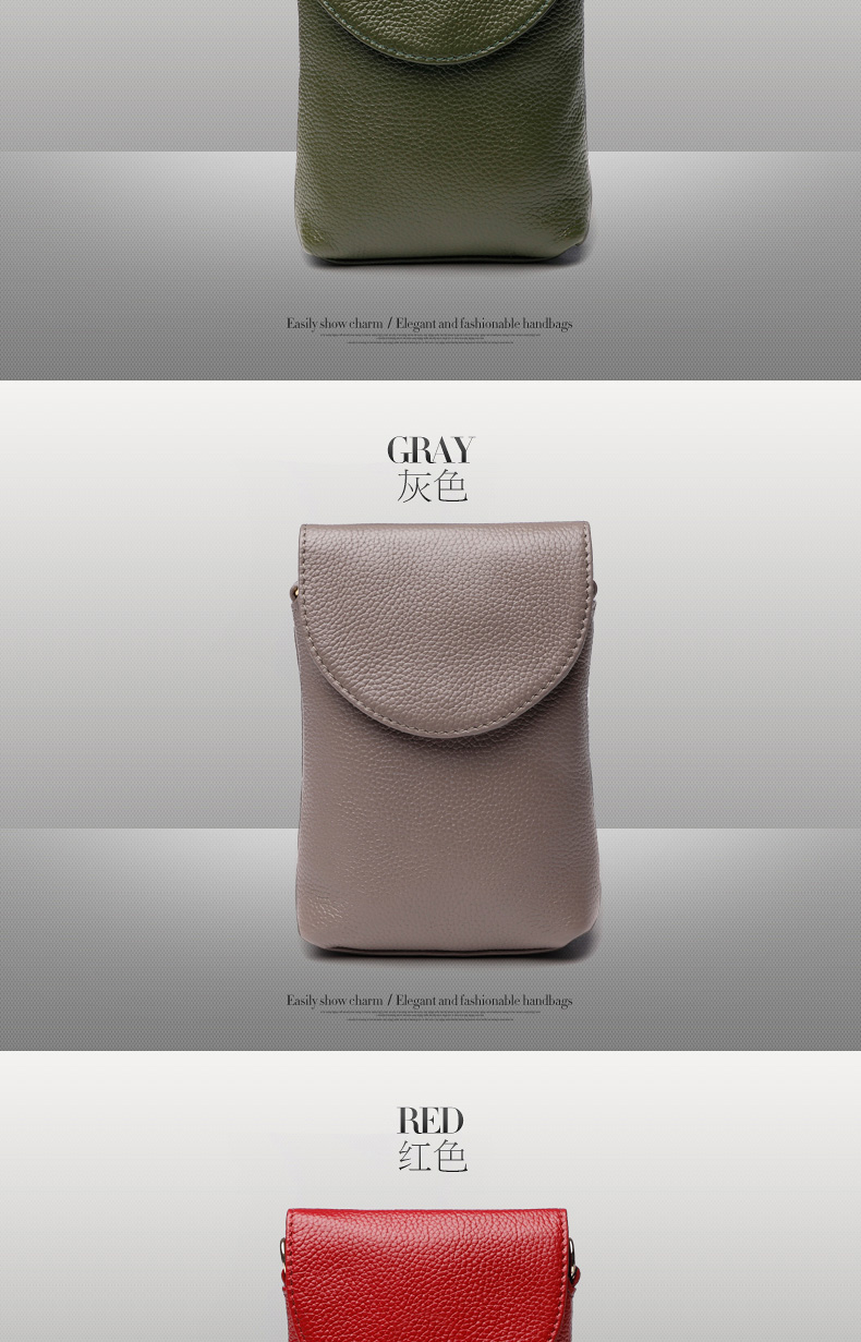 Da điện thoại di động túi xách nữ mini túi Messenger 2019 còng tay mới ví vai chéo chéo chéo túi thủy triều - Túi điện thoại túi đeo chéo