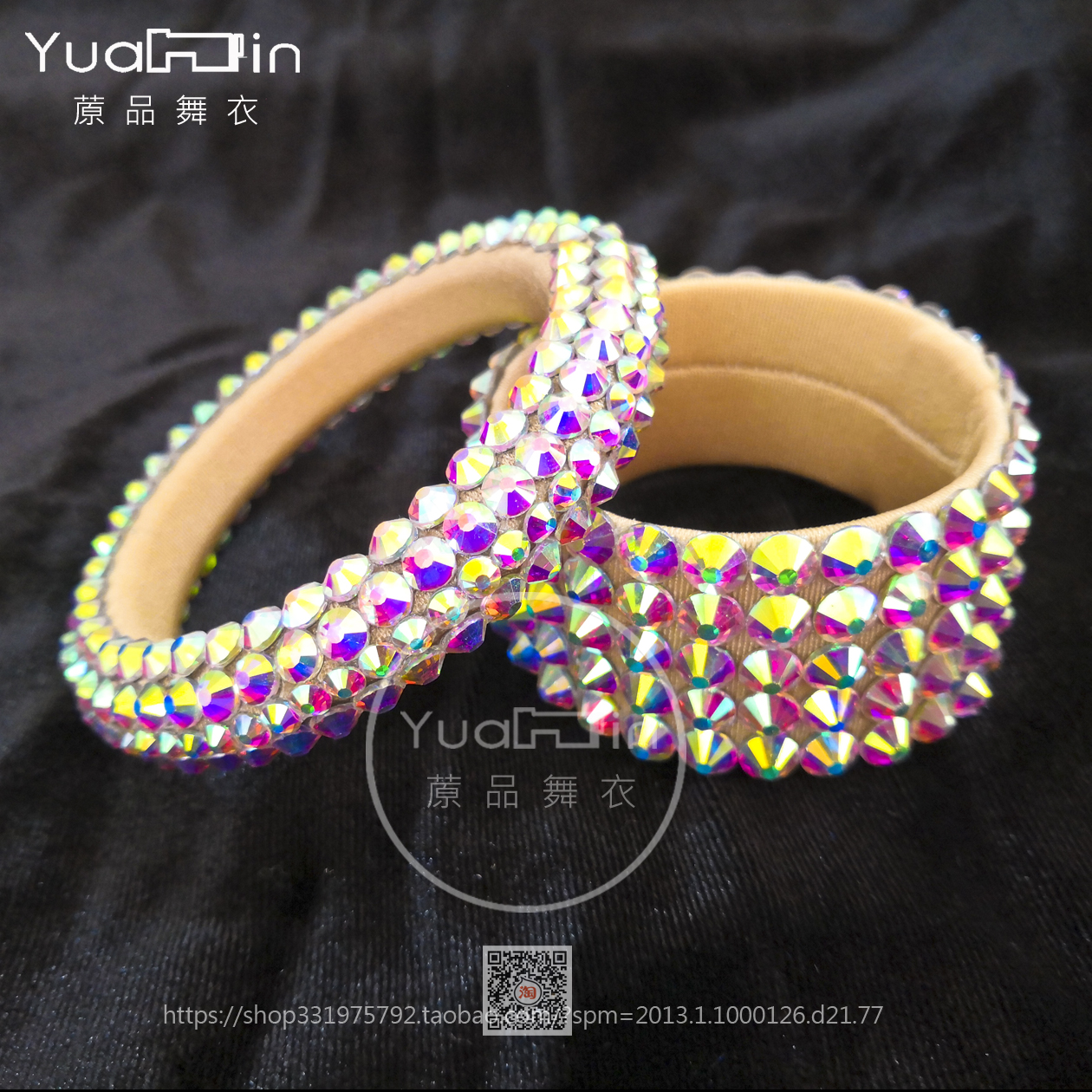 Women's adult custom Joker wooden bracelet elastic bracelet full diamond single item