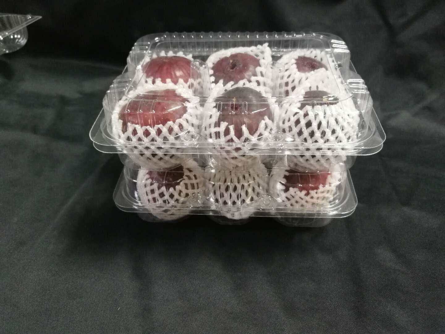 Factory direct sales 6 figs box mangosteen plastic packaging transport box High buckle transparent tray