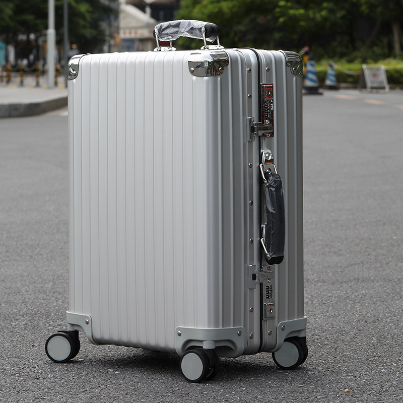Full Aluminum Magnesium Alloy Suitcase Universal Wheels 20 inch Inch Case 24 inch Llever Box to sample a metal case