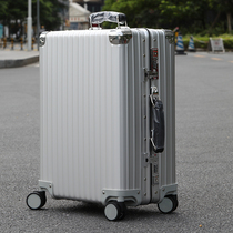 All aluminum magnesium alloy luggage universal wheel 20 inch boarding box 24 inch luggage case sample custom metal box