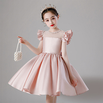 Summer Baby Kids Dresses Girls Dresses Host Show Evening Dress Kids Princess Dress Model Spring Autumn Performance Costume