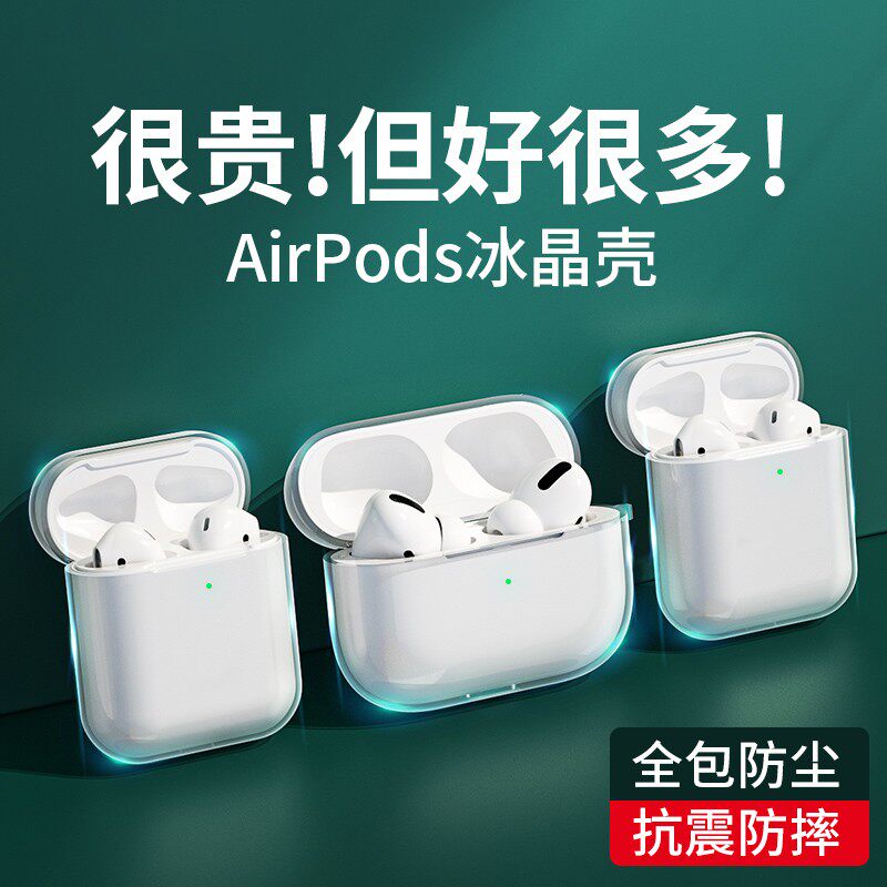 Transparent AirPods Pro protective sleeve headphones Softshell AirPodspro3 Apple liquid silicone pro wireless Bluetooth 1 box ultra-thin 2 generation P hard shell por thin air