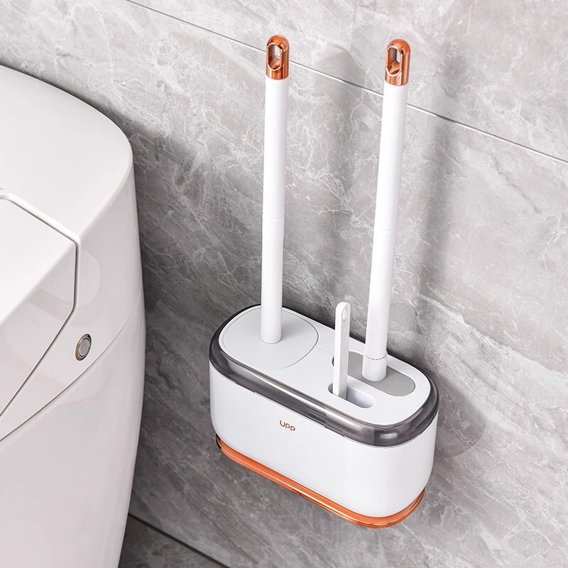 German Quality Silicone Toilet Brush for Home Use, No Dead Corners, Toilet Cleaning Tool, Bathroom 2025 New Model Three-In-One