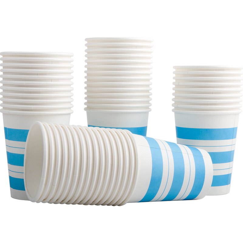 Deli 9560 paper cup 250ml thick paper cup office water cup 50 only disposable cups